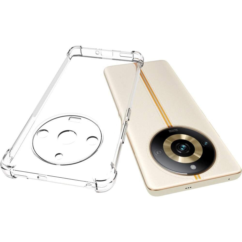 Husa de Protectie, Vivimall, Compatibila cu Realme C55, TPU Antisoc, Protectie Colturi, 1.5 mm Transparent - vivimall.ro