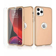 Husa de protectie Vivimall compatibila cu Samsung A11 Full Cover 360 Auriu + Folie de protectie - vivimall.ro