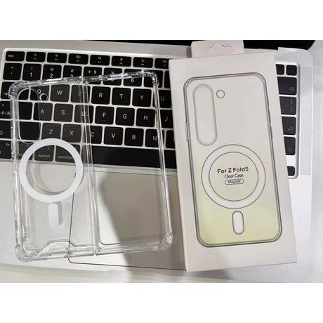 Husa de protectie Vivimall compatibila cu Samsung Z Fold 5, MagSafe Blister, gaura mare camera, transparenta - vivimall.ro