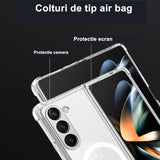 Detaliu decupaj mare cameră husă transparentă Samsung Z Fold 5, policarbonat rigid