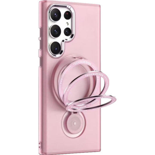 Husa de protectie Vivimall, cu incarcare Wireless, Tehnologie Magsafe, TPU, Inel magnetic rotativ cu functie de suport, pentru  Samsung Galaxy S23 , Rose Gold - vivimall.ro