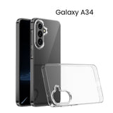 Carcasă ultra-subțire 1 mm pentru Samsung Galaxy A34 5G, vedere spate, silicon flexibil transparent