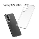 Husă silicon transparentă Samsung Galaxy S24 Ultra Protect Plus, vedere spate cu butoane decupate