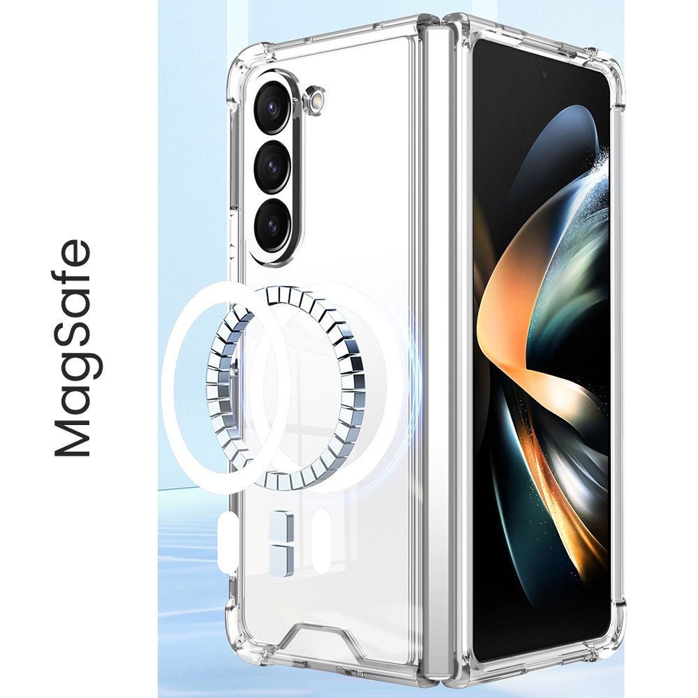 Husă Samsung Galaxy Z Fold6 MagSafe magnetic, vedere spate cu inel magnetic integrat