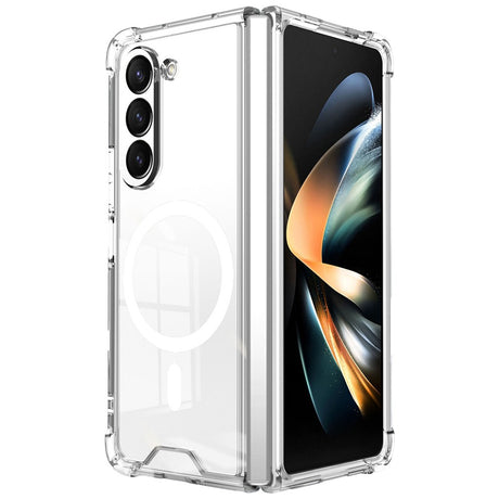 Husă Samsung Galaxy Z Fold6 transparentă din TPU acrilic cu MagSafe, vedere frontală