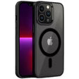 Husa de Protectie, Vivimall, pentru Apple iPhone 12/12 Pro, Acoperire Totala, Magnetica, Wireless, din Acrilic Mat Colorat, Negru - vivimall.ro