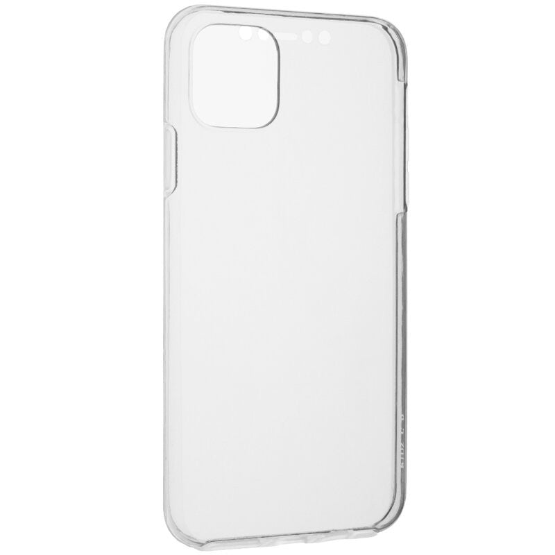 Husa de Protectie, Flippy, pentru Apple iPhone 11, Acoperire Completa 360, Silicon, Transparenta - vivimall.ro