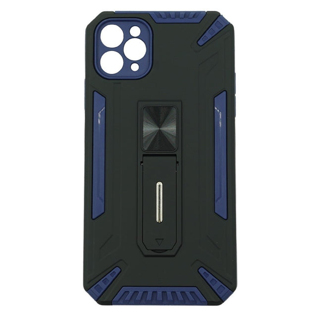 Husa de protectie Flippy pentru Apple iPhone 12 Mini Defender Model 4 cu suport, Albastru inchis - vivimall.ro