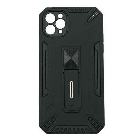 Husa de protectie Flippy pentru Apple iPhone 12 Pro Max Defender Model 4 cu suport, Negru - vivimall.ro
