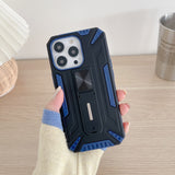 Husa de protectie Flippy pentru Apple iPhone 13 Defender Sergeant Brave cu suport,Albastru - vivimall.ro