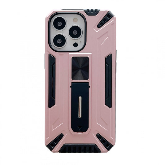 Husa de protectie Vivimall pentru Apple iPhone 13 Defender Sergeant Brave cu suport,Roz Auriu - vivimall.ro