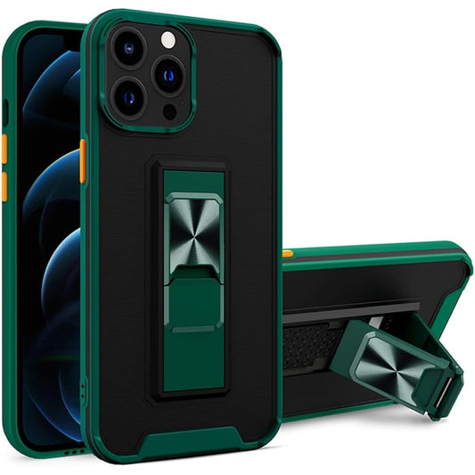 Husa Telefon, Vivimall, Compatibila Apple iPhone 13 Mini, Carcasa Defender Sergeant Brave,  Magnetic, cu Suport, Verde Inchis - vivimall.ro