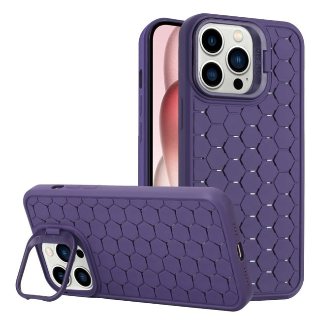 Husa de Protectie TPU, Vivimall, pentru Apple iPhone 15, 3D Cube, cu Inel, Protectie Camera, Antisoc, Antizgariere, Antialunecare, Acoperire Completa, Mov - vivimall.ro