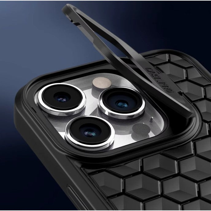 Husa de Protectie TPU, Vivimall, pentru Apple iPhone 15, 3D Cube, cu Inel, Protectie Camera, Antisoc, Antizgariere, Antialunecare, Acoperire Completa, Negru - vivimall.ro
