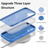 Husa de Protectie, Vivimall, pentru iPhone 16 Plus, Liquid Silicone, cu Microfibra pe Interior, Protectie Antisoc, Compatibil Incarcare Wireless, Albastru - vivimall.ro