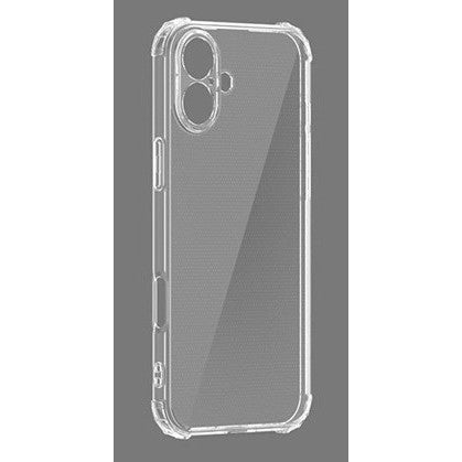 Detaliu colțuri întărite anti-șoc husă transparentă iPhone 16 Plus Protect Plus, unghi lateral