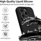 Husa de Protectie, Vivimall, pentru iPhone 16 Pro Max, Liquid Silicone, cu Microfibra pe Interior, Protectie Antisoc, Compatibil Incarcare Wireless, Negru - vivimall.ro