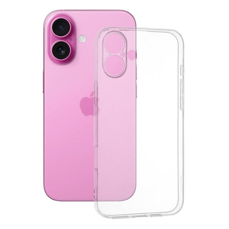 Husa de Protectie, Vivimall, pentru Apple iPhone 16, TPU Protect Plus, cu Dust Plug, Transparent - vivimall.ro