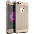 Husa de Protectie, Vivimall, pentru Apple iPhone 7 Plus, Full Cover 360 Air cu Gauri si Folie de Protectie, Plastic, Auriu - vivimall.ro