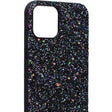 Husă iPhone SE 2020 din TPU negru cu efect sclipici, vedere frontală, design slim