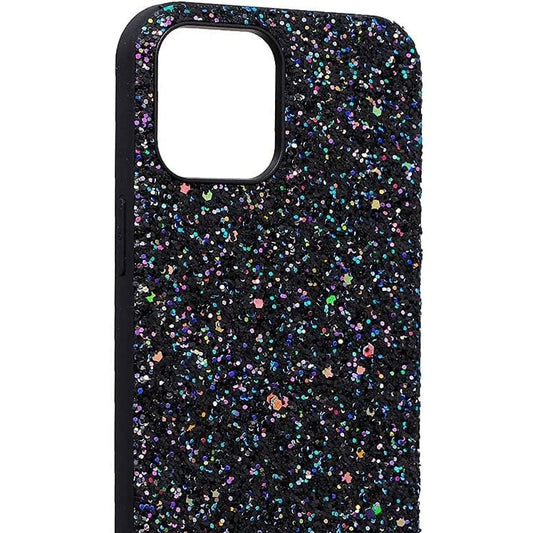 Husa de Protectie, Vivimall, pentru Apple iPhone SE 2020, Sclipici, TPU, Negru - vivimall.ro