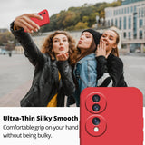 Husa de Protectie, Vivimall, pentru Honor 70, Liquid Silicone, cu Microfibra pe Interior, Protectie Antisoc, Compatibil Incarcare Wireless, Rosu - vivimall.ro