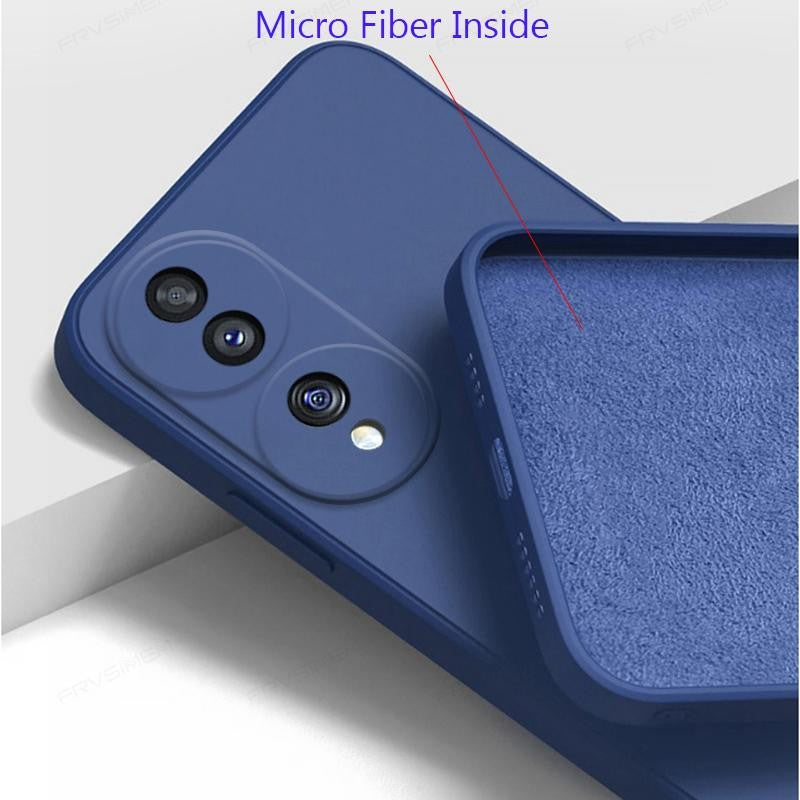 Husa de Protectie, Vivimall, pentru Honor 70, Liquid Silicone, cu Microfibra pe Interior, Protectie Antisoc, Compatibil Incarcare Wireless, Albastru - vivimall.ro
