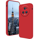 Husa de Protectie, Vivimall, pentru Honor Magic 5 Pro, Liquid Silicone, cu Microfibra pe Interior, Protectie Antisoc, Compatibil Incarcare Wireless, Rosu - vivimall.ro