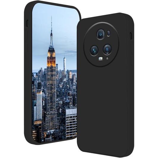 Husa de Protectie, Vivimall, pentru Honor Magic 5 Pro, Liquid Silicone, cu Microfibra pe Interior, Protectie Antisoc, Compatibil Incarcare Wireless, Negru - vivimall.ro