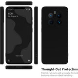 Husă Huawei Mate 50 Pro Liquid Silicone negru, vedere laterală dreapta, butoane
