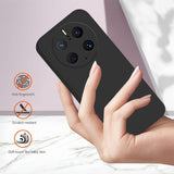 Husa de Protectie, Vivimall, pentru Huawei Mate 50 Pro, Liquid Silicone, cu Microfibra pe Interior, Protectie Antisoc, Compatibil Incarcare Wireless, Negru - vivimall.ro