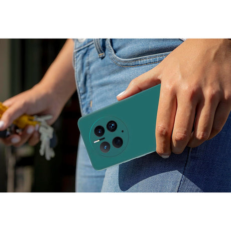 Husa de Protectie, Vivimall, pentru Huawei Mate 50 Pro, Liquid Silicone, cu Microfibra pe Interior, Protectie Antisoc, Compatibil Incarcare Wireless, Verde - vivimall.ro