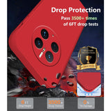 Husa de Protectie, Vivimall, pentru Huawei Mate 50 Pro, Liquid Silicone, cu Microfibra pe Interior, Protectie Antisoc, Compatibil Incarcare Wireless, Rosu - vivimall.ro