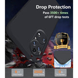 Husă silicon lichid negru Huawei P50 Pro, compatibilă incarcare wireless, vedere laterală