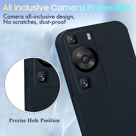 Husa de Protectie, Vivimall, pentru Huawei P60 Pro, Liquid Silicone, cu Microfibra pe Interior, Protectie Antisoc, Compatibil Incarcare Wireless, Negru - vivimall.ro
