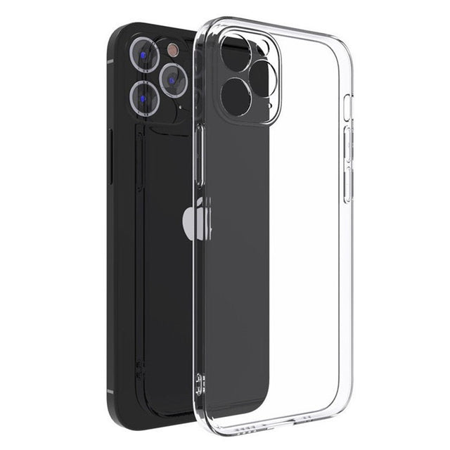 Husă silicon TPU transparentă pentru Xiaomi Redmi 13C 5G, vedere frontală, protecție camere inclusă