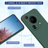 Husa de Protectie, Flippy, pentru Huawei Pura 70, Liquid Silicone, cu Microfibra pe Interior, Protectie Antisoc, Compatibil Incarcare Wireless, Verde - vivimall.ro