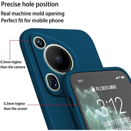 Husa de Protectie, Vivimall, pentru Huawei Pura 70, Liquid Silicone, cu Microfibra pe Interior, Protectie Antisoc, Compatibil Incarcare Wireless, Albastru - vivimall.ro