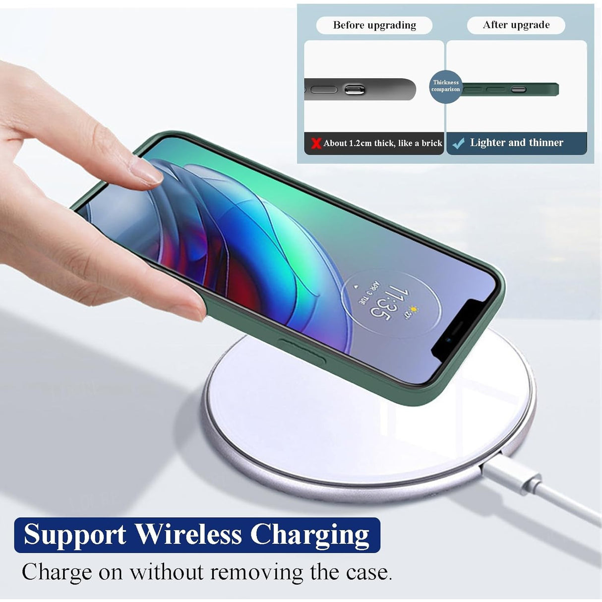 Husa de Protectie, Flippy, pentru Huawei Pura 70 Pro, Liquid Silicone, cu Microfibra pe Interior, Protectie Antisoc, Compatibil Incarcare Wireless, Verde - vivimall.ro