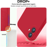 Husă iPhone 16 Plus Vivimall roșu, decupaje precise pentru porturi și butoane laterale