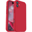 Husă iPhone 16 Plus din silicon lichid roșu Vivimall, vedere frontală, finisaj mat antisoc
