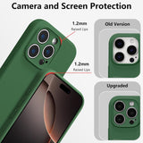 Husa de Protectie, Flippy, pentru iPhone 16 Pro Max, Liquid Silicone, cu Microfibra pe Interior, Protectie Antisoc, Compatibil Incarcare Wireless, Verde - vivimall.ro