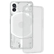 Husă TPU transparentă pentru Nothing Phone 1 cu Dust Plug, vedere frontală, model Protect Plus