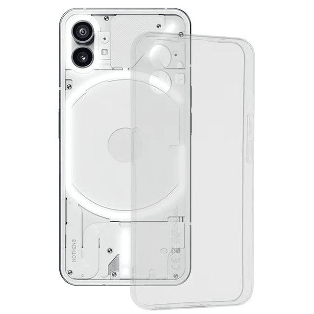Husă TPU transparentă pentru Nothing Phone 1 cu Dust Plug, vedere frontală, model Protect Plus