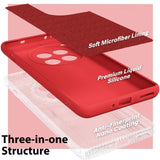 Husa de Protectie, Vivimall, pentru OnePlus 12 5G, Liquid Silicone, cu Microfibra pe Interior, Protectie Antisoc, Compatibil Incarcare Wireless, Rosu - vivimall.ro