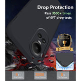 Husă silicon lichid Oppo Reno 10 5G negru, vedere spate cu protecție modul cameră foto
