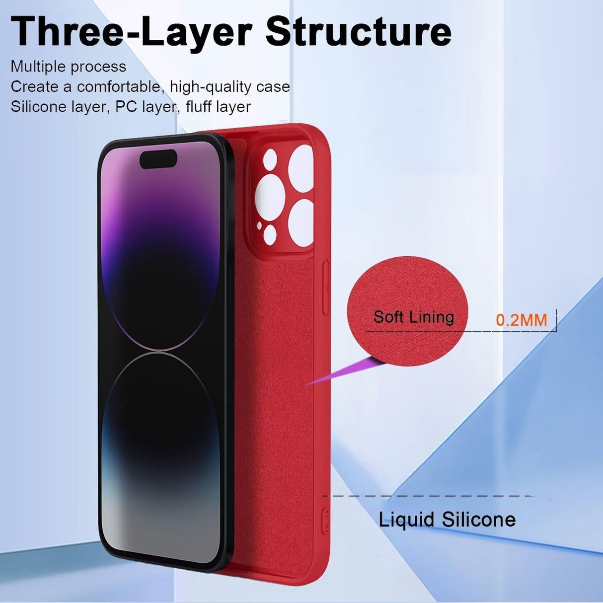 Husă silicon lichid cu microfibră interior pentru Oppo Reno 11 F, vedere interior husă