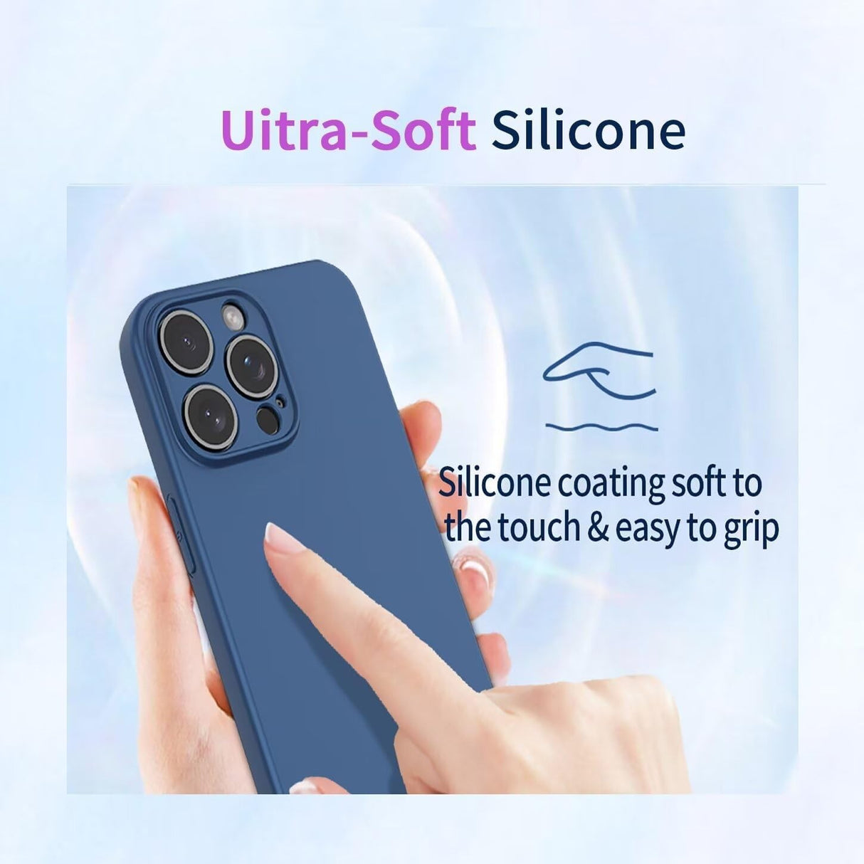 Interior microfibră husă Oppo Reno 11 F albastru, detaliu căptușeală moale pentru protecție ecran