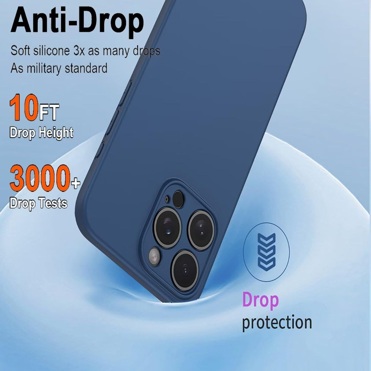 Husă Oppo Reno 11 F Liquid Silicone albastru, detaliu margini ridicate protecție display și cameră