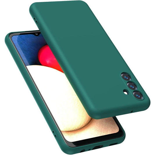 Husa de Protectie, Vivimall, pentru Samsung Galaxy A35, Liquid Silicone, cu Microfibra pe Interior, Protectie Antisoc, Compatibil Incarcare Wireless, Verde - vivimall.ro